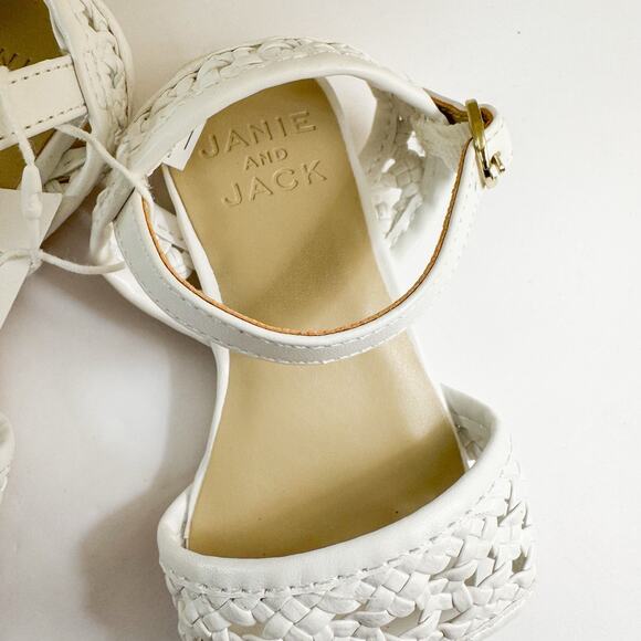 Janie‎ And Jack Woven Sandals SIZE 6T White Toddler Girls - Picture 4 of 6